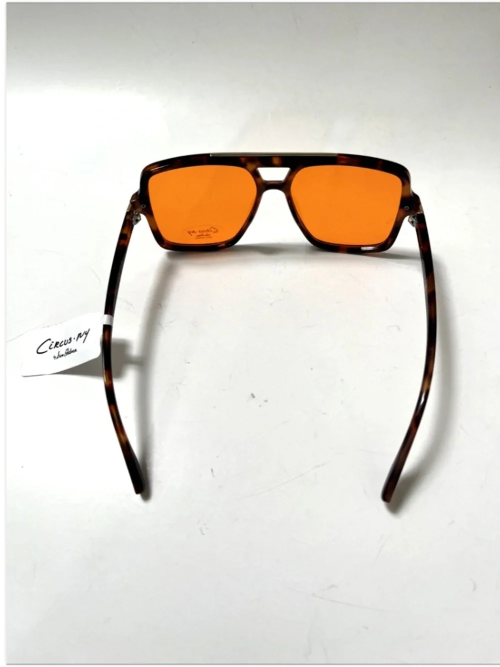 NWT CIRCUS BY SAM EDELMAN Aviator Double Bridge Sunglasses Tortoise  Amber Lens